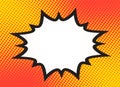 Explosion steam bubble pop art funny funky banner retro comics b