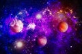 High quality space background. explosion supernova. Bright Star Nebula. Distant galaxy. Abstract image. Elements of this image Royalty Free Stock Photo