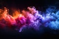 Explosion vibrant Colorful effect of smoke, energy motion, Generative AI