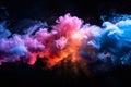 Explosion vibrant Colorful effect of smoke, energy motion, Generative AI