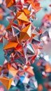 An explosion of vivid polyhedra interlocking and overlapping in a mesmerizing pattern