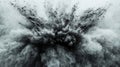 An explosion of white powder or flour is frozen in stop motion and presented in isolation on a black background as an Royalty Free Stock Photo