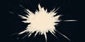 Explosive black and white comic style burst with dynamic lines Royalty Free Stock Photo