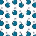Explosive bomb comic pattern background Royalty Free Stock Photo