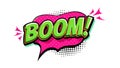 Explosive BOOM Comic Style Speech Bubble Icon, vector design Generative AI Royalty Free Stock Photo