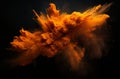 Explosive Burst of Colorful Powder on Black Background Royalty Free Stock Photo