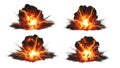 Explosive burst sequence Royalty Free Stock Photo