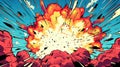 explosive cartoon. vibrant comic book illustration Royalty Free Stock Photo