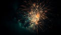 Explosive celebration ignites vibrant multi colored firework display in the night generated by AI Royalty Free Stock Photo