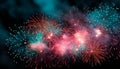 Explosive celebration igniting vibrant colors in a firework display generated by AI Royalty Free Stock Photo