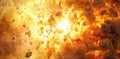 Explosive Chaos. High-detail explosion on a plain background concept