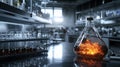 Explosive chemistry experiment in laboratory setting engaging visuals dynamic environment scientific exploration Royalty Free Stock Photo