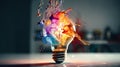 Explosive Colored Bulb: A Stunning Photography with Sony A9 and 35mm Lens by Award-winning DjK