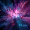 Explosive colorful nebula energy burst Royalty Free Stock Photo