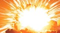 Explosive Comic Book Blast Background with Radiating Lines Royalty Free Stock Photo