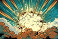 Explosive comic book style background Royalty Free Stock Photo