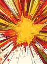 Explosive comic book style background with vibrant colors Royalty Free Stock Photo