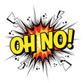 Explosive comic style illustration of the name ohno surrounded by dynamic lines Royalty Free Stock Photo