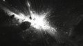 Explosive cosmic light burst outer space digital art nebula environment dynamic perspective energy concept Royalty Free Stock Photo