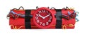 Explosive dynamite time bomb on white background Royalty Free Stock Photo