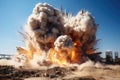 Explosive Energy Controlled explosion - stock photo concepts
