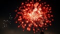 Explosive firework display ignites vibrant celebration of joy and fun generated by AI Royalty Free Stock Photo