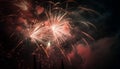 Explosive fireworks ignite vibrant celebration of summer night generated by AI