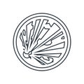 Explosive hazard icon in linear style, vector