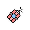 Explosive icon. Simple color with outline vector elements of video game icons for ui and ux, website or mobile application