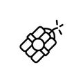 Explosive icon. Simple line, outline vector elements of video game icons for ui and ux, website or mobile application