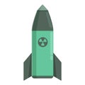 Explosive nuclear bomb icon cartoon vector. Danger nuke Royalty Free Stock Photo