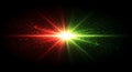 Explosive red and green light burst background effect Royalty Free Stock Photo