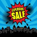 Explosive sale design Royalty Free Stock Photo