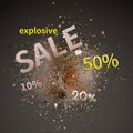Explosive sale. Vector illustration Royalty Free Stock Photo