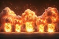 Explosive Set on Isolated Background Royalty Free Stock Photo