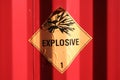 Explosive sign Royalty Free Stock Photo