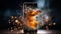 Explosive Smartphone Photoshoot: Studio Meets Volumetric Lighting