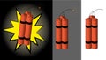 Explosive sticks with fuse cord