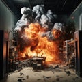 Explosive Studio Set - Explosive Background Props Royalty Free Stock Photo