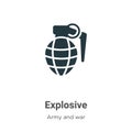 Explosive vector icon on white background. Flat vector explosive icon symbol sign from modern army collection for mobile concept