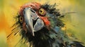 Explosive Wildlife: Grotesque Caricature Of A Cockatoo Head In Papua New Guinea Art