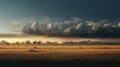 Explosive Wildlife: Storm Clouds Over A Scenic Field In Rural Brazil