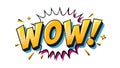 Explosive WOW Comic Speech Bubble Vector Illustration, vector design Generative AI Royalty Free Stock Photo