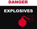 Explosives symbol Royalty Free Stock Photo