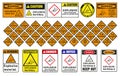 Explosives warning sign, warning symbol. Class 1 warning label Royalty Free Stock Photo