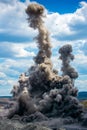 Explosure on open pit Royalty Free Stock Photo