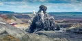 Explosure on open pit Royalty Free Stock Photo