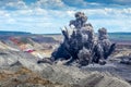 Explosure on open pit Royalty Free Stock Photo