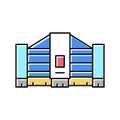 expo center color icon vector illustration