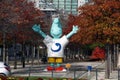 Expo 98 mascot in Lisbon Royalty Free Stock Photo